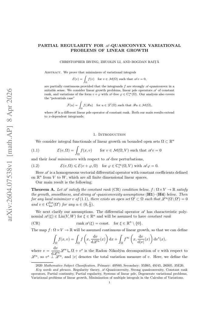 First page