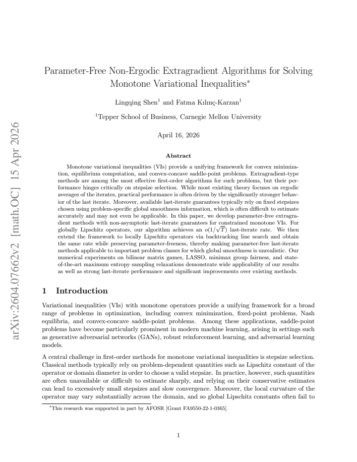 First page