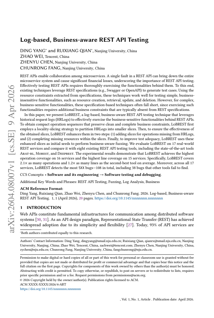 First page