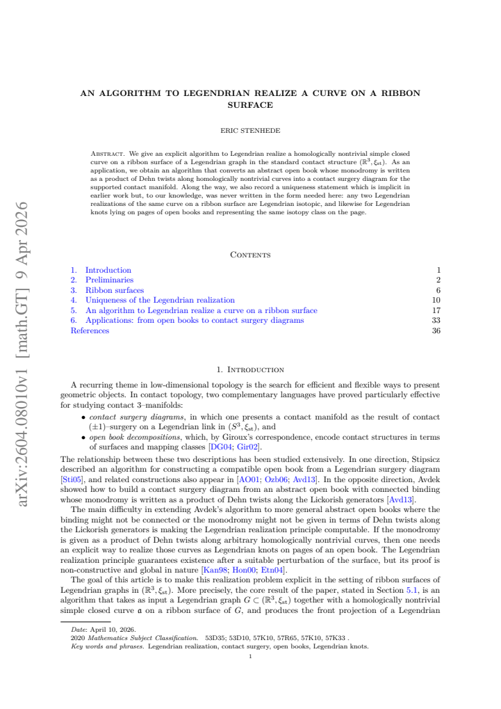 First page