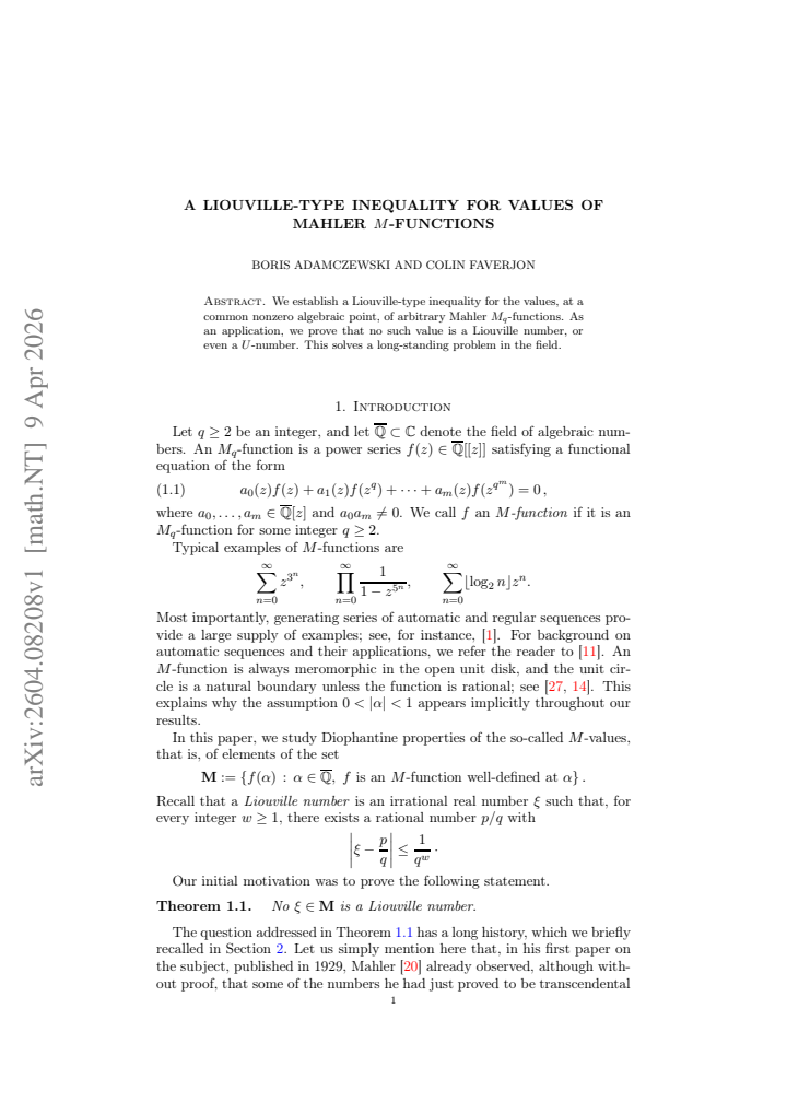 First page