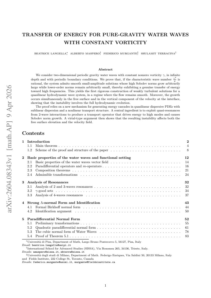 First page