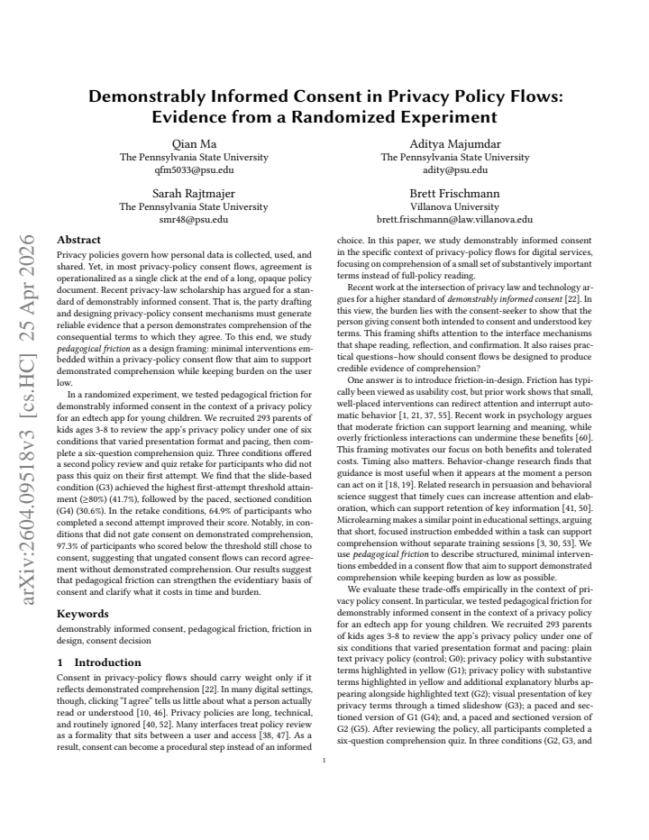 First page