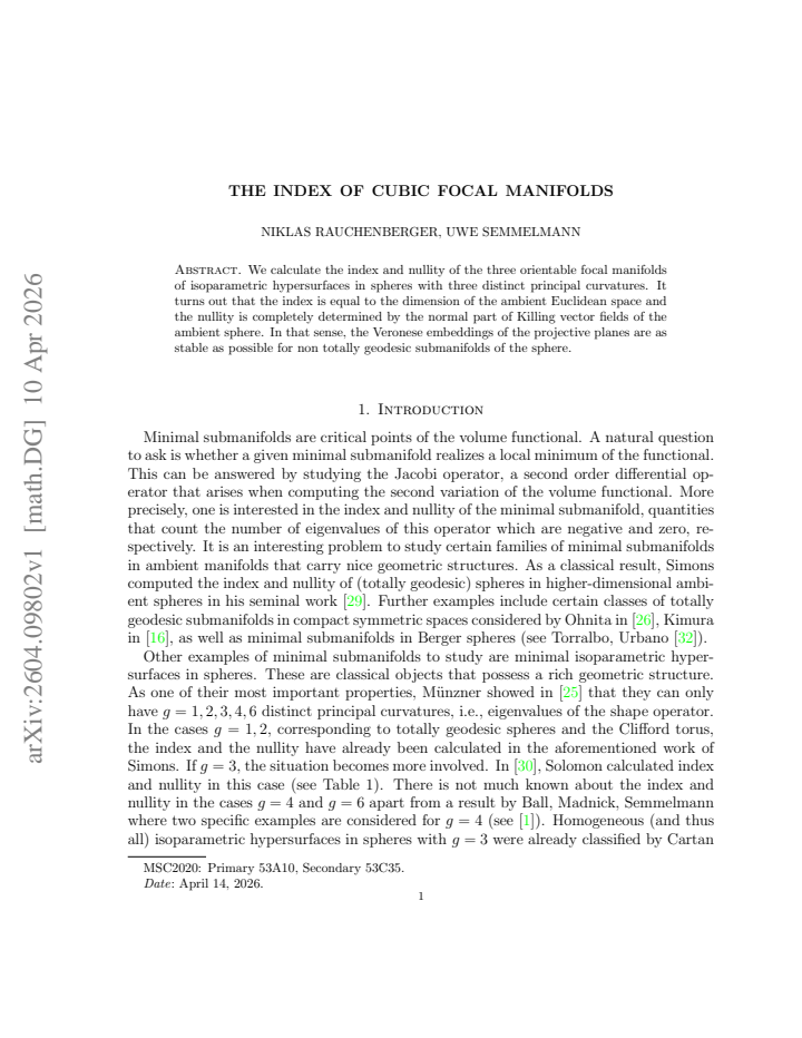 First page