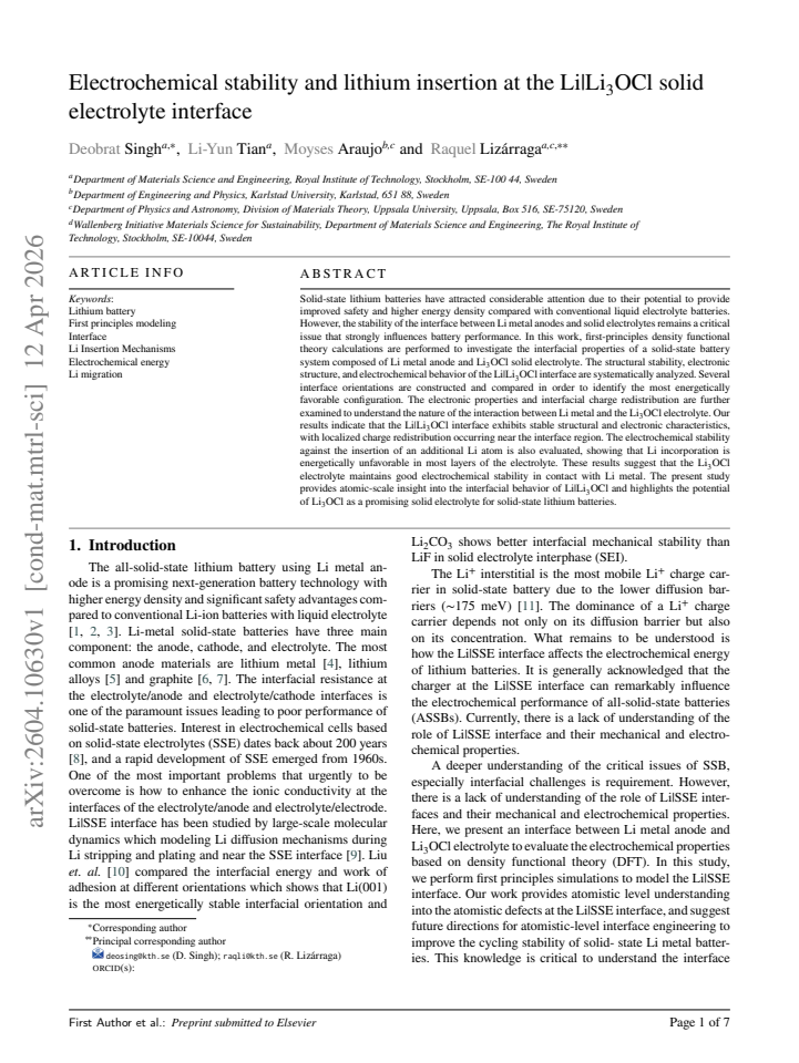 First page