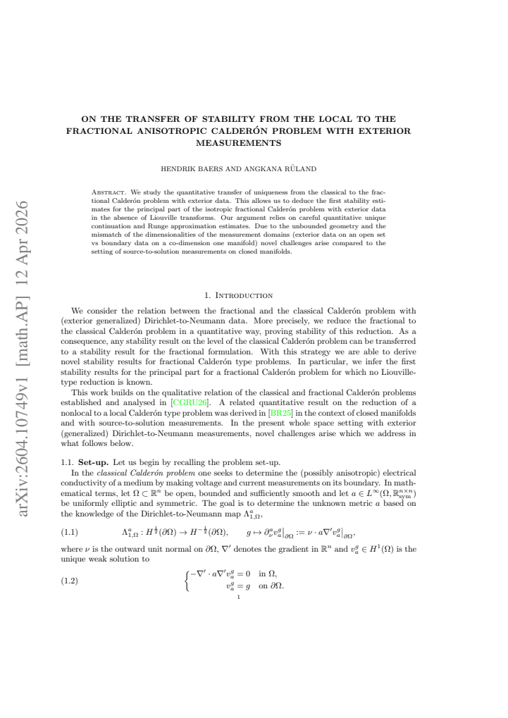 First page