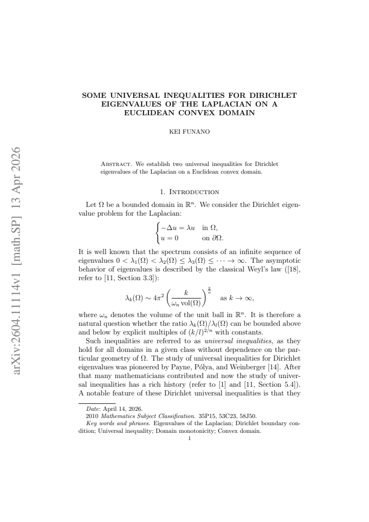 First page