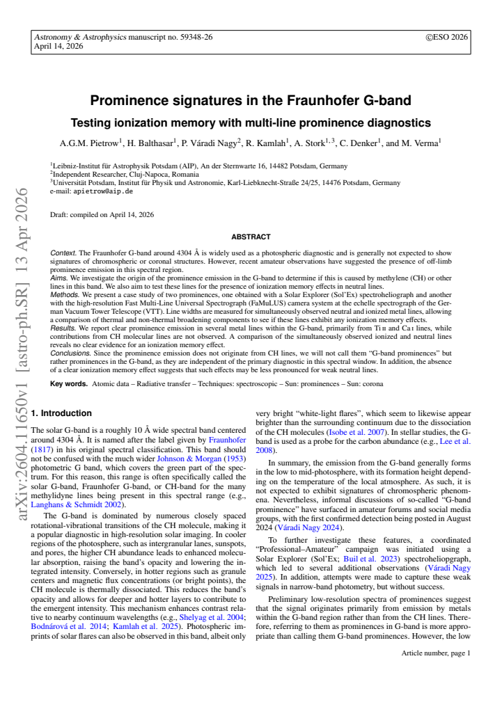 First page