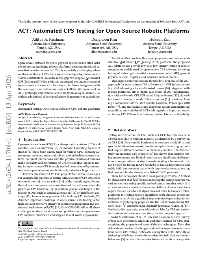 First page