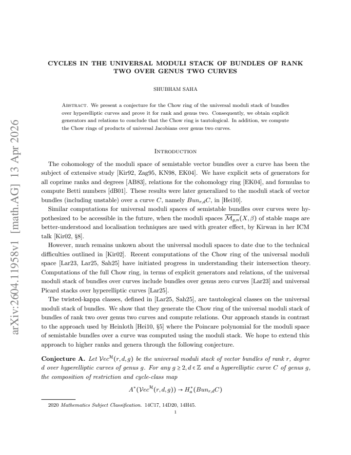 First page