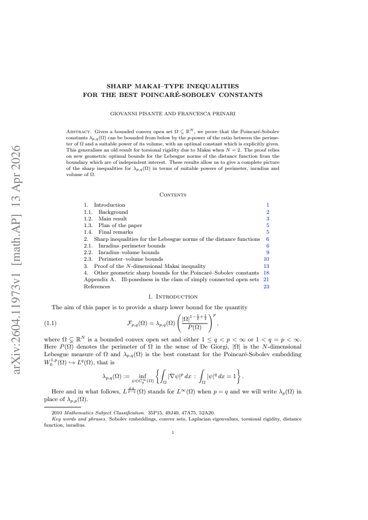 First page