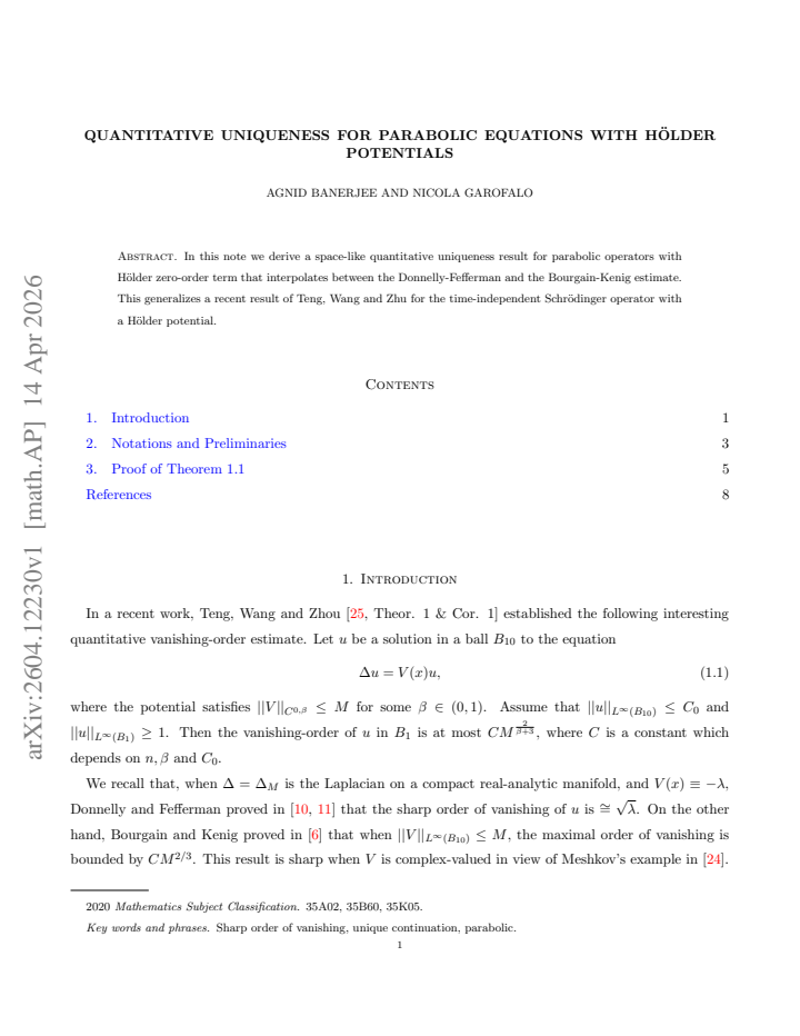First page