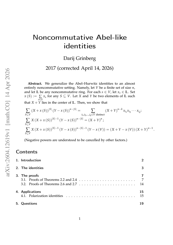 First page