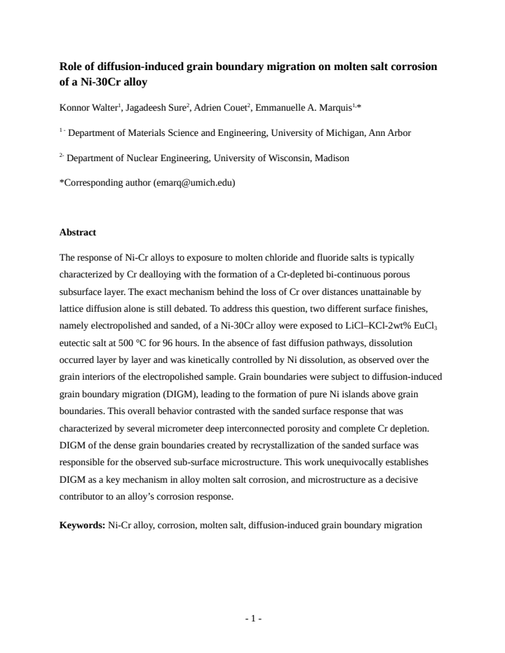 First page