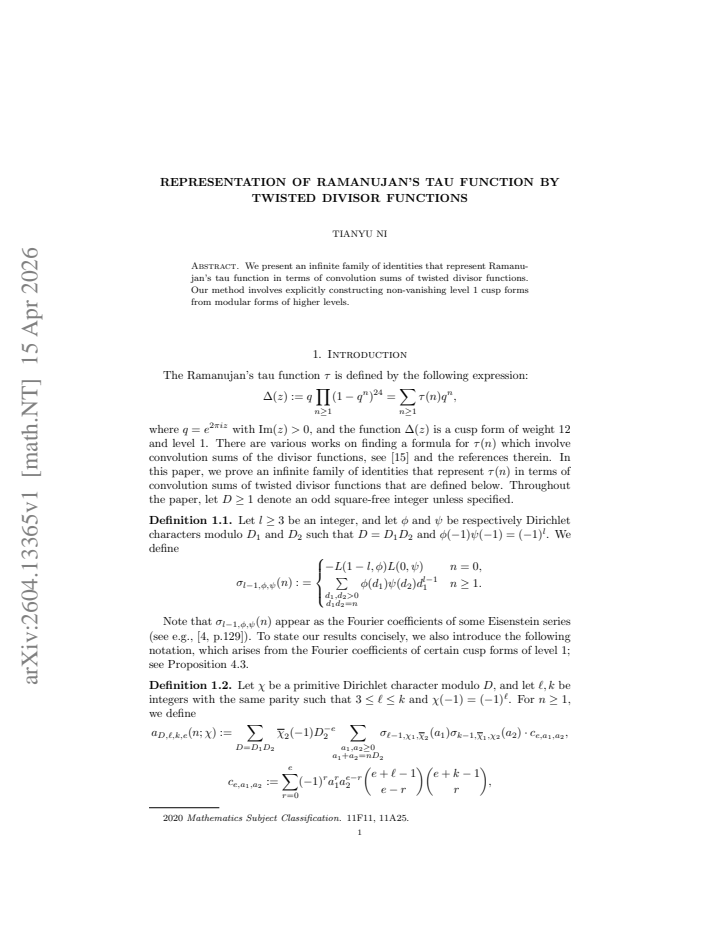 First page