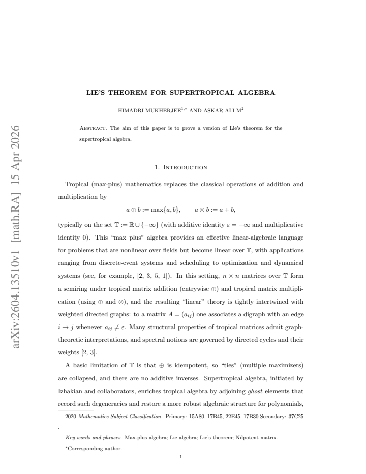 First page