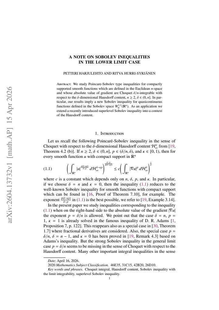 First page