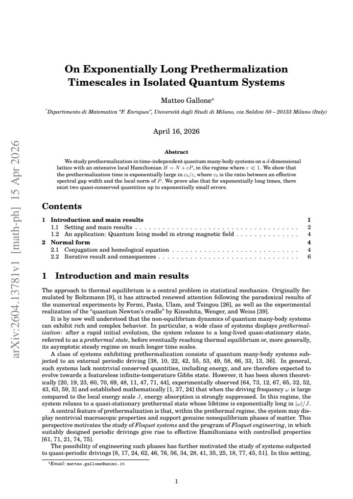 First page