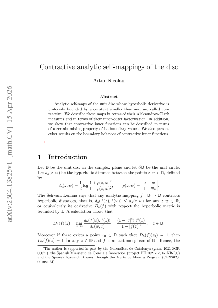 First page