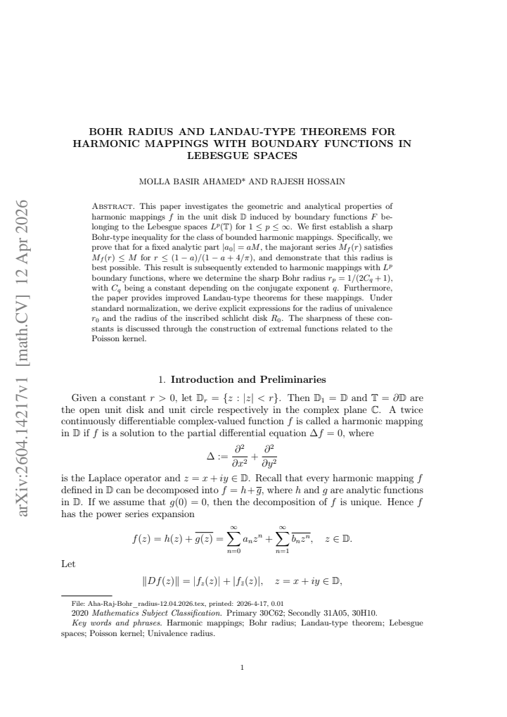 First page