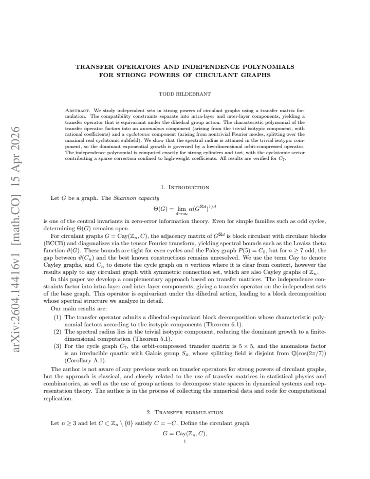 First page