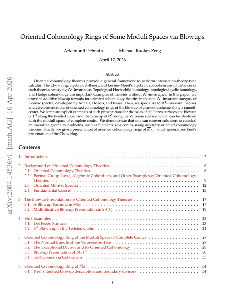 First page