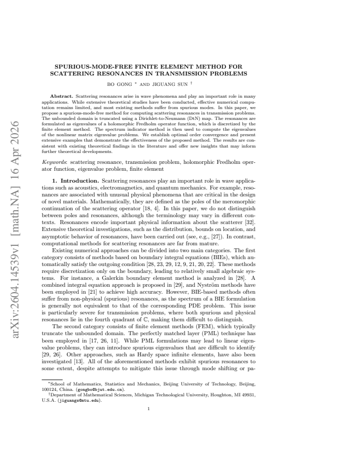 First page