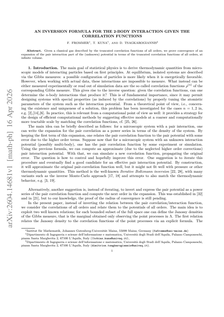 First page