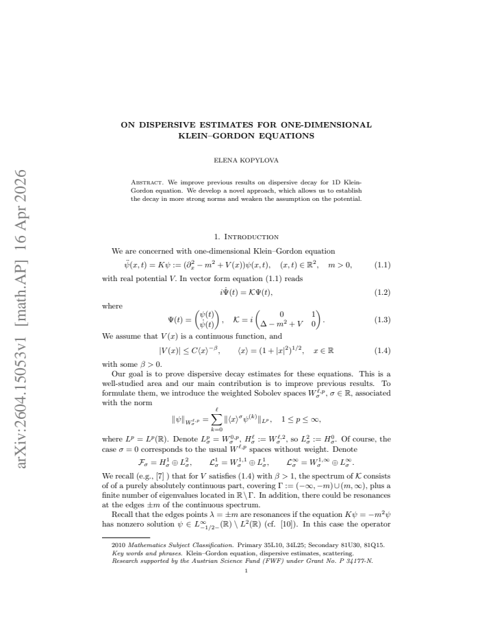 First page