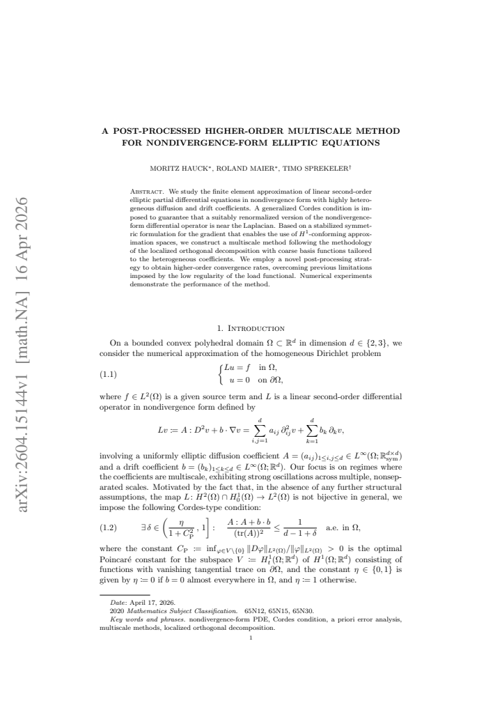 First page