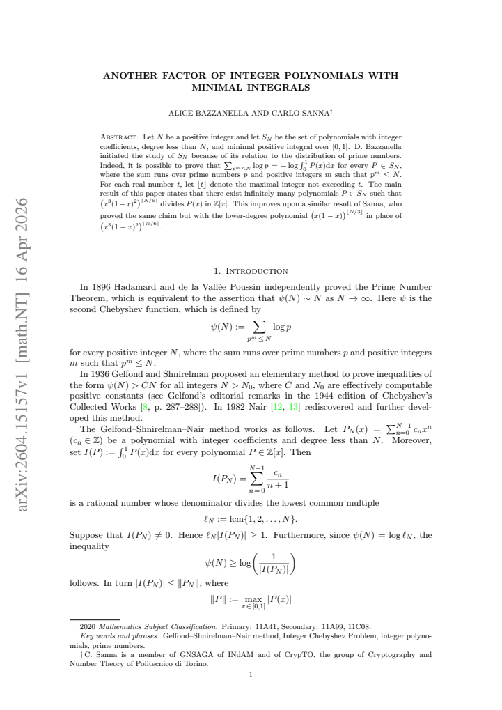 First page
