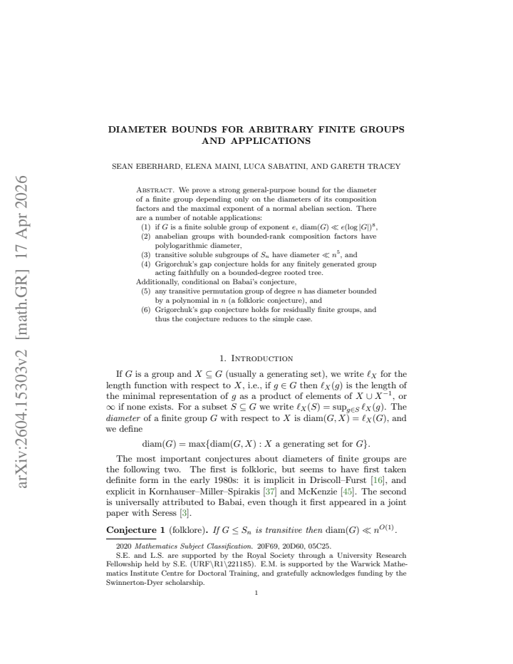 First page