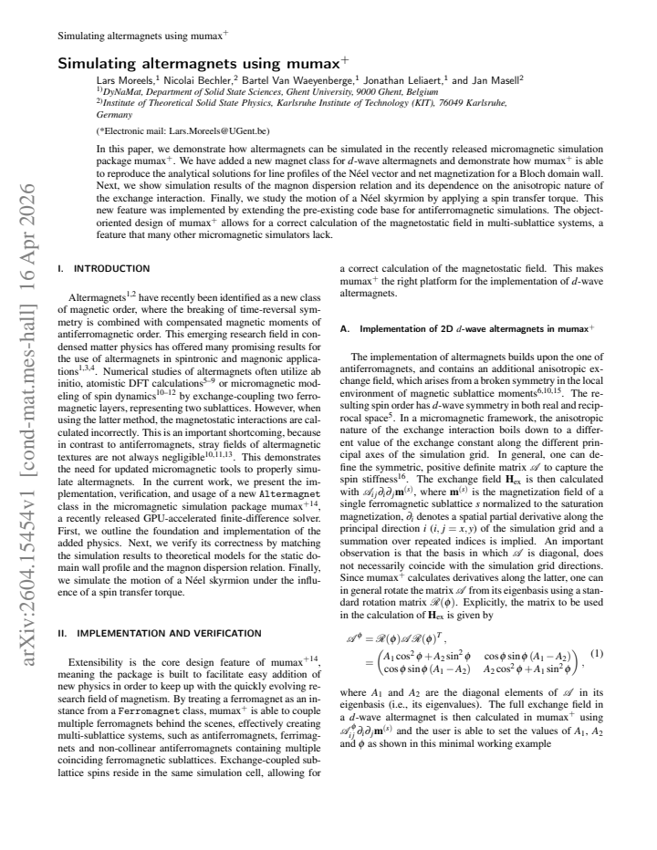 First page
