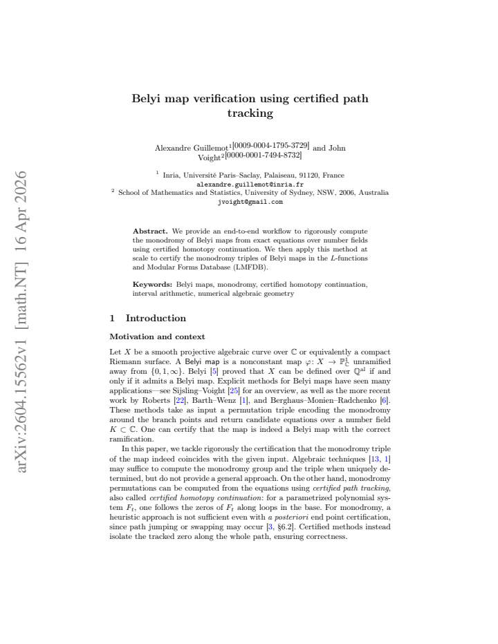First page