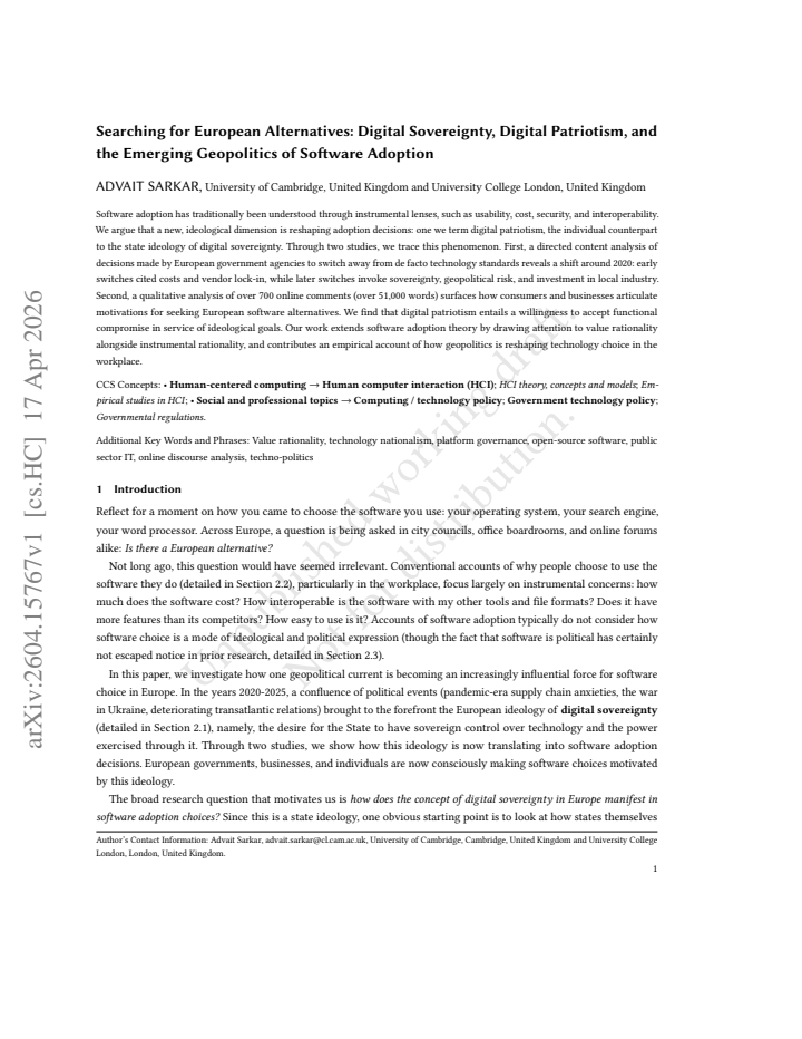 First page