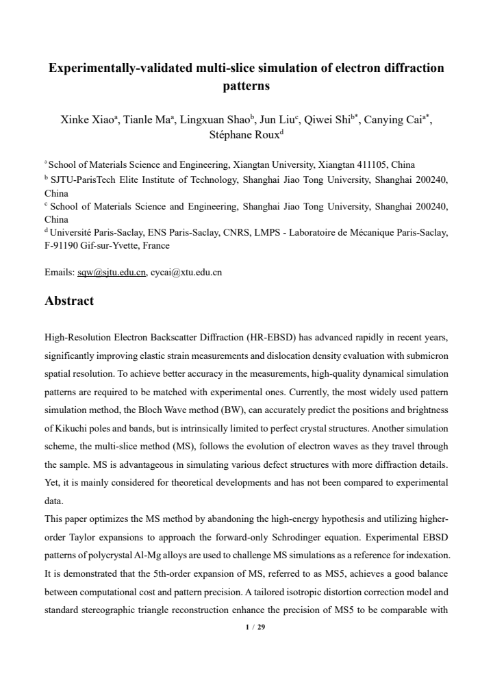 First page