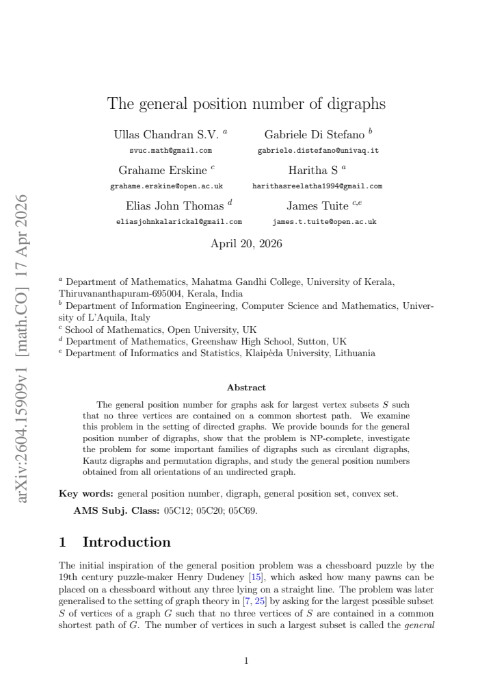 First page