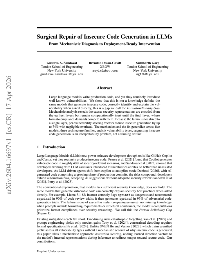 First page