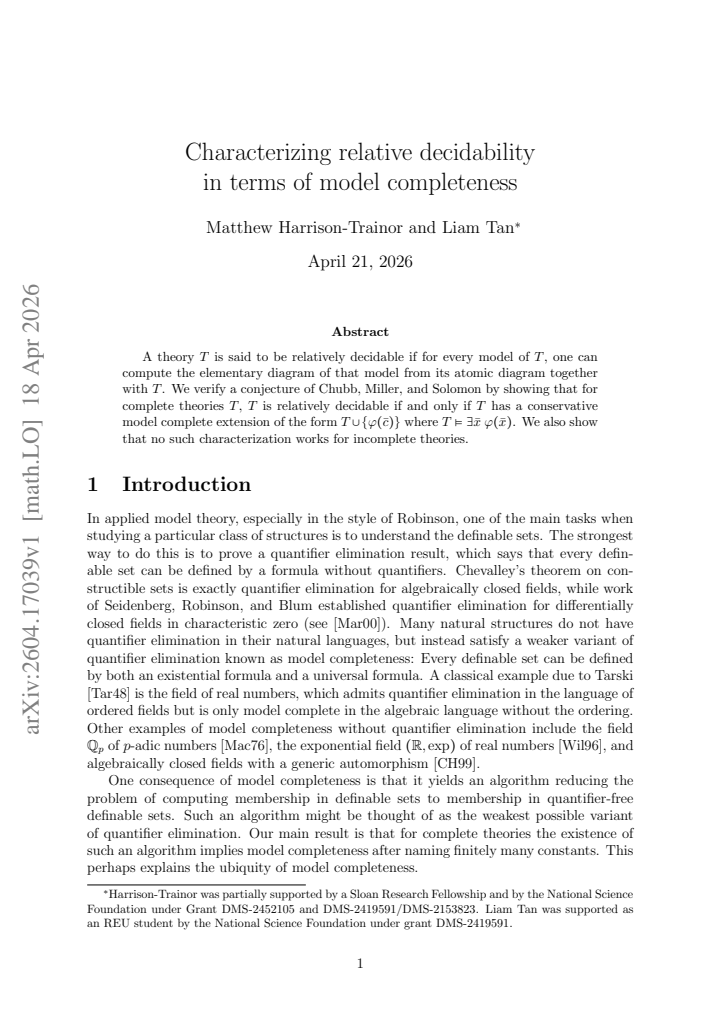 First page