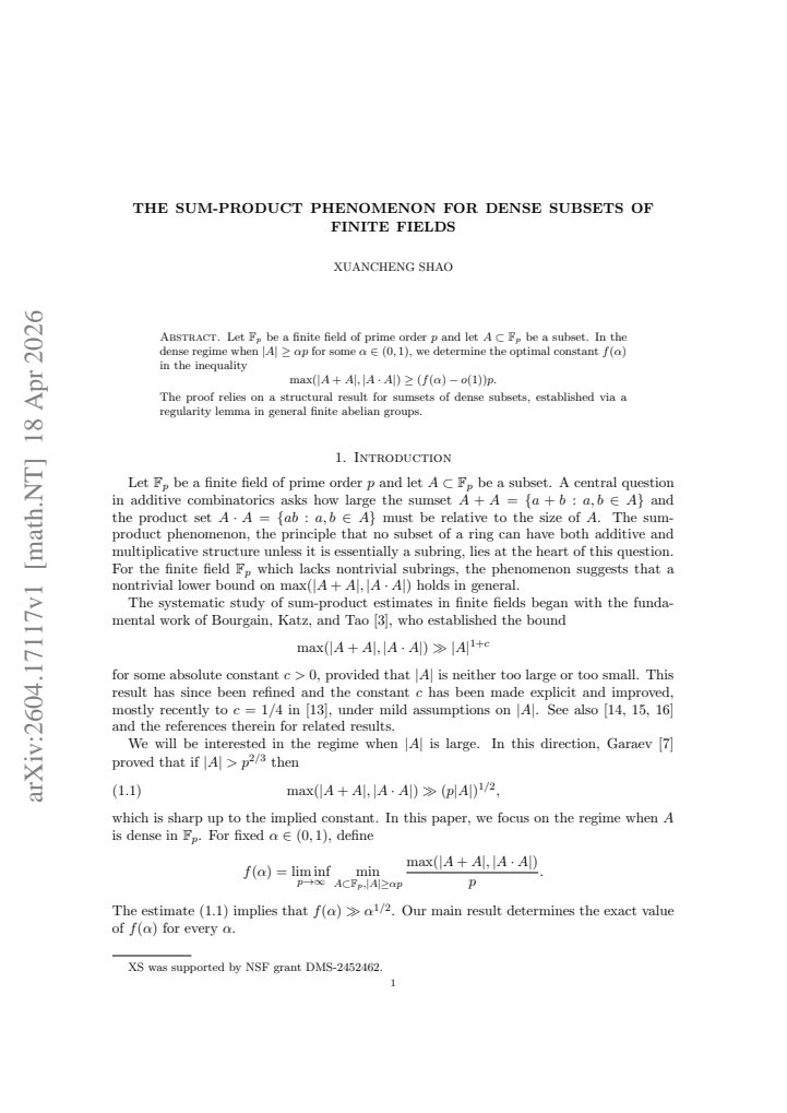 First page