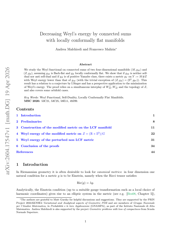 First page