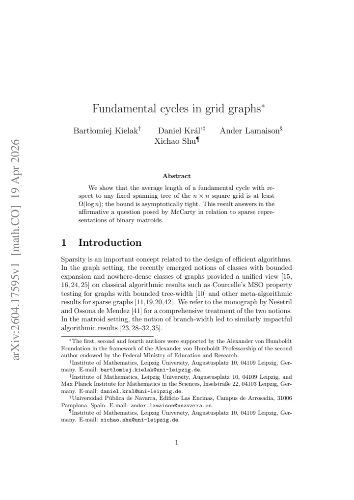 First page