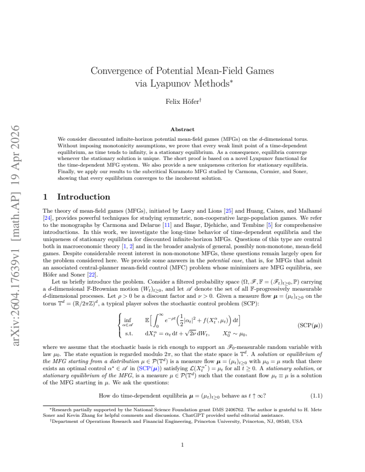 First page