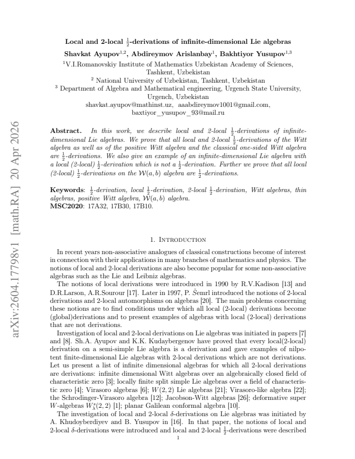 First page