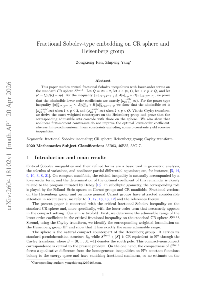 First page