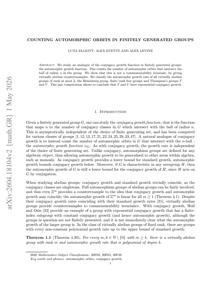 First page