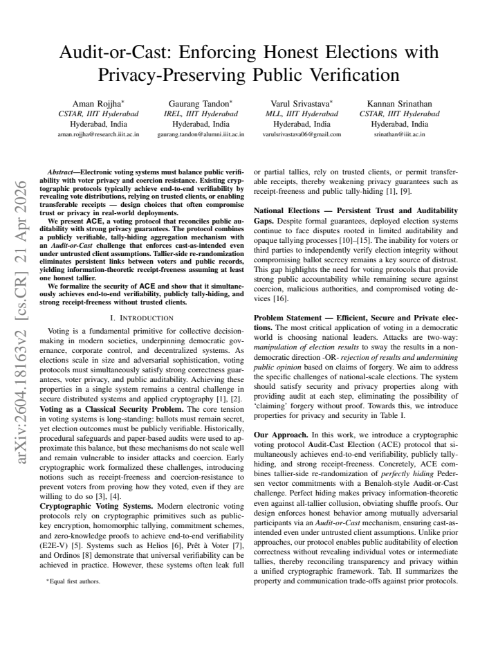 First page