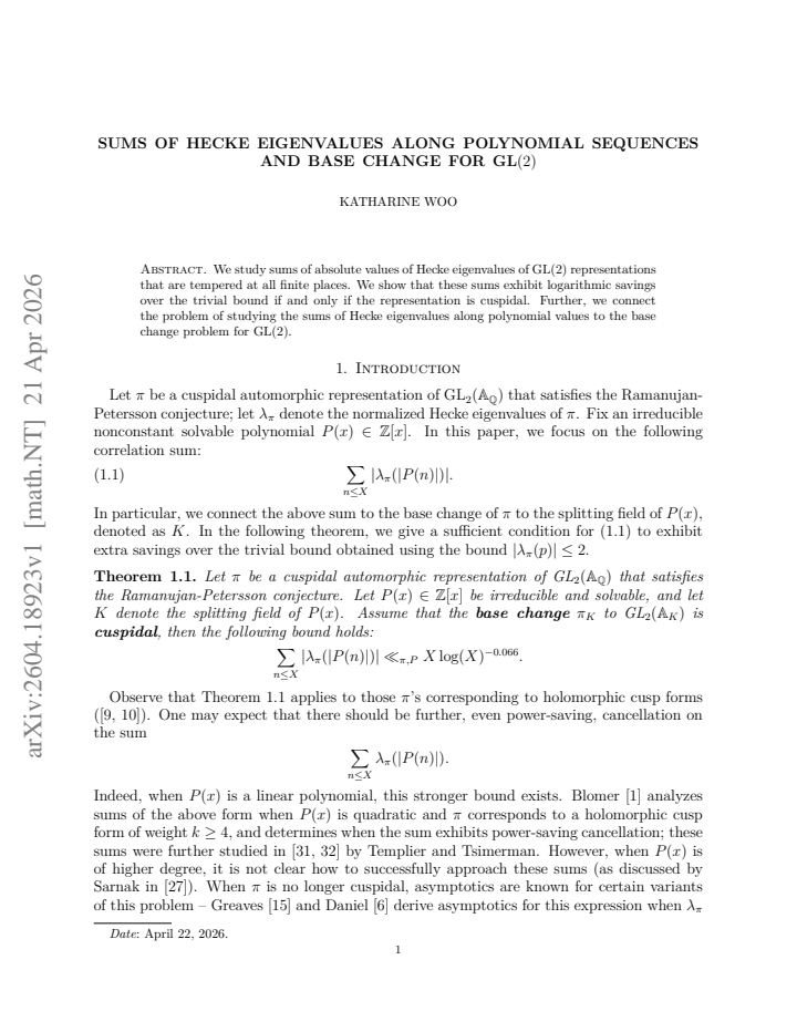 First page