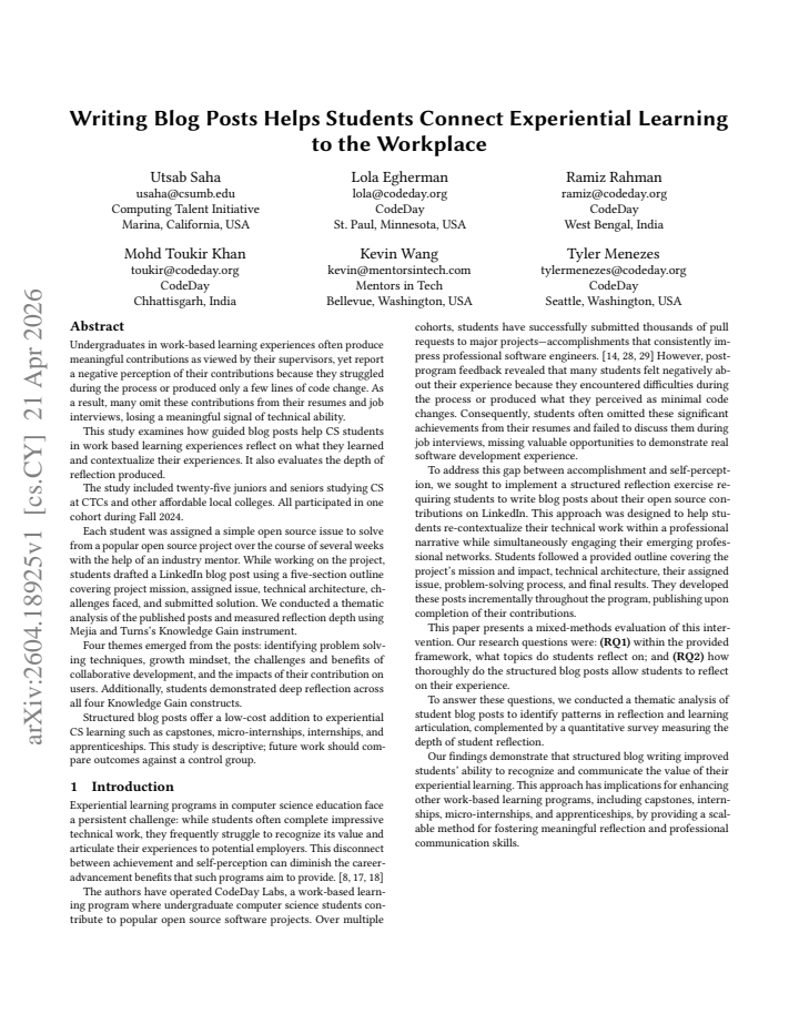 First page
