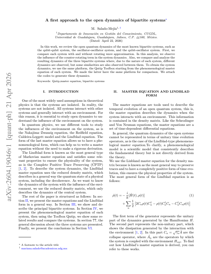 First page